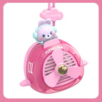 Portable Mini Fan USB Rechargeable Cute Animal Design Lightweight for Women and Kids