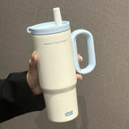 Women’s Thermal Mug Double Drinking System Stainless Steel Insulated Leak-Proof Travel Cup