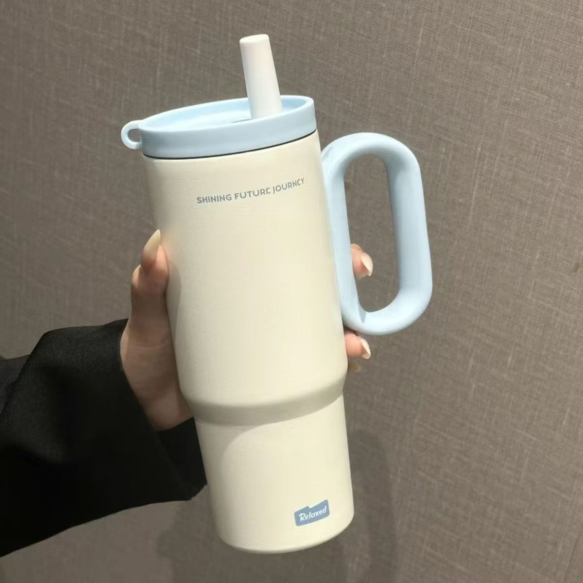 Women’s Thermal Mug Double Drinking System Stainless Steel Insulated Leak-Proof Travel Cup