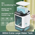 Portable Air Cooler Fan with Large Water Tank Non-Fogging 3-Speed Motor Unisex One Size