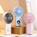 Portable USB Fan Compact Quiet Operation Multiple Speeds Cute Penguin Design for Travel and Office Use