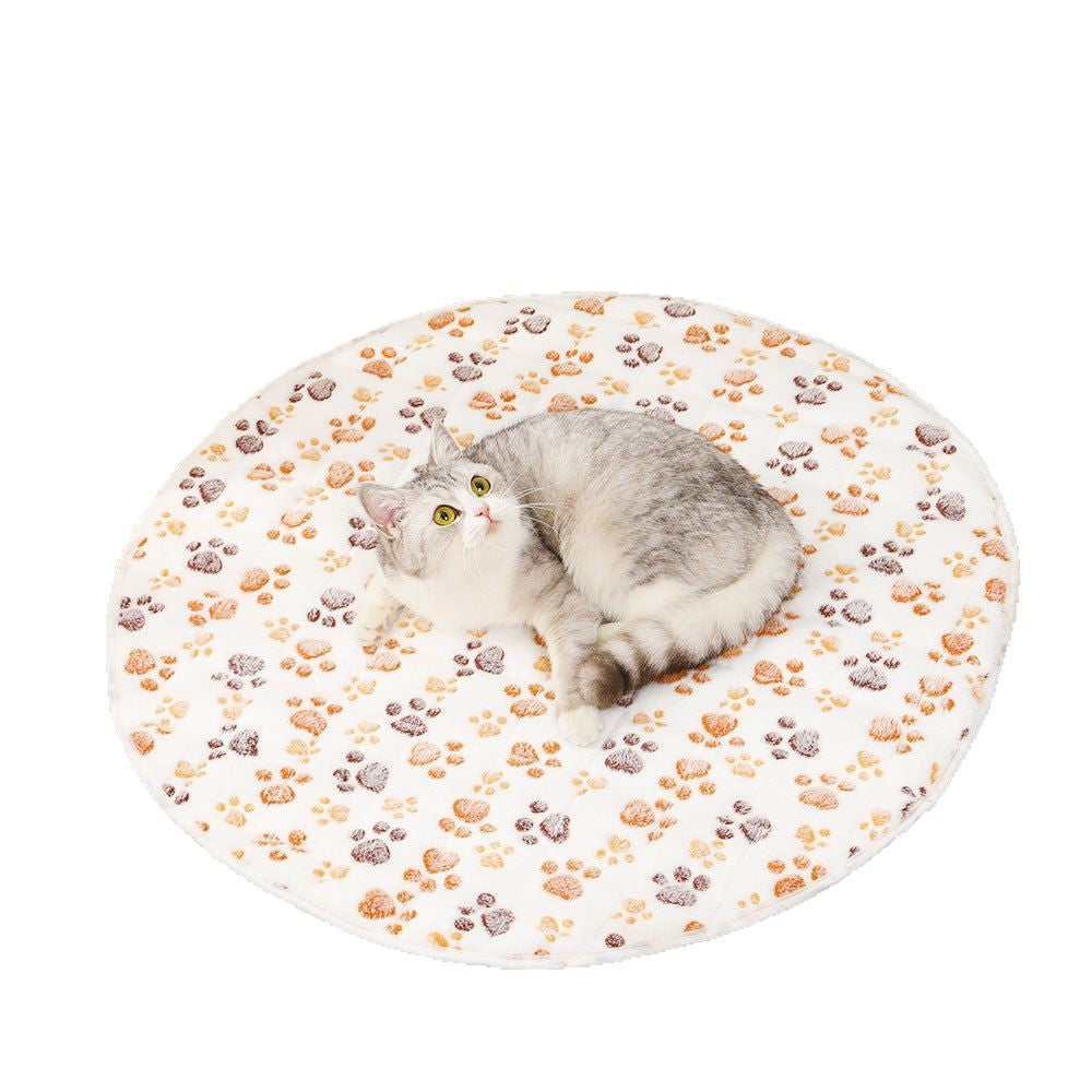 Plush Cat Bed Soft Non-Slip Bottom Machine Washable Cozy Pet Bed