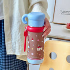 Unisex BPA-Free Plastic Water Bottle Leak-Proof Fruit Design with Carry Handle