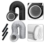 Insulated Flexible Exhaust Hose Sleeve with Velcro Strap for Portable AC and Dryer