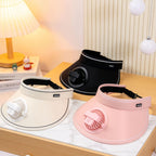 Women’s Wearable Cooling Hood with Built-In USB Rechargeable Fan Portable Summer Cap