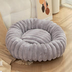 Cozy Pet Bed Soft Fluffy Fabric Raised Edge Non-Slip Bottom for Dogs and Cats