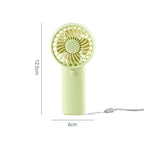 Women's Portable Hand Fan USB Rechargeable 3 Speed Settings Lightweight