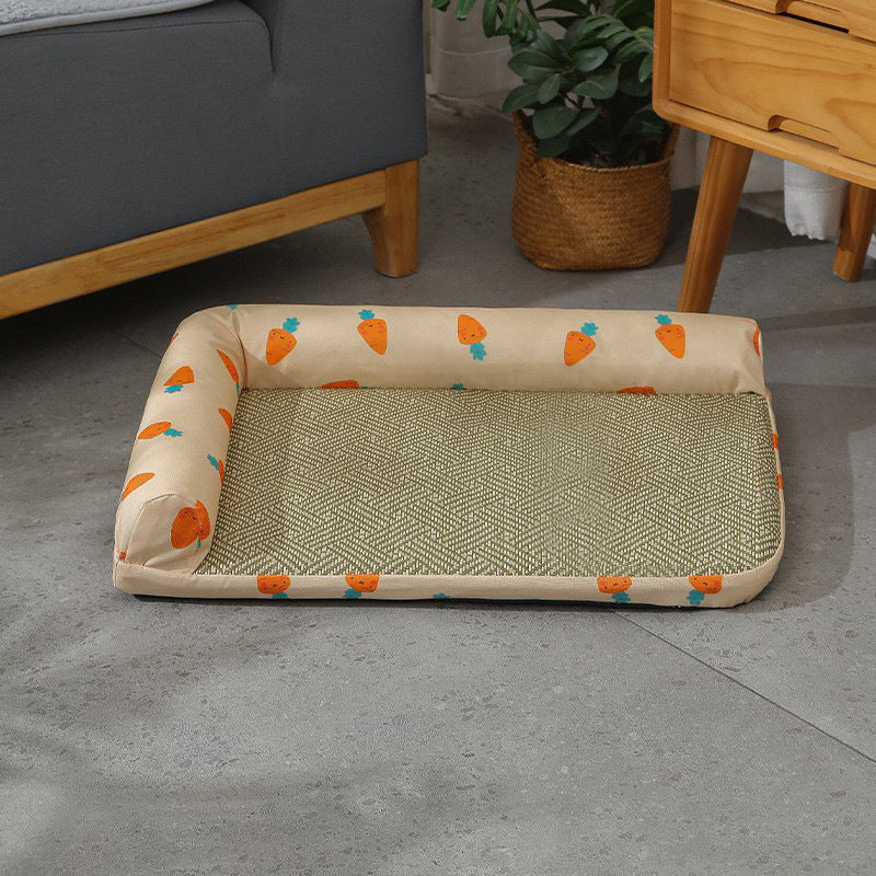 Elevated Edge Pet Bed Cozy Supportive Non-Slip Bottom Removable Cover