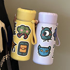 Ladies Stylish Water Bottle BPA-Free Flip Lid with Fun Sticker Designs Compact Size