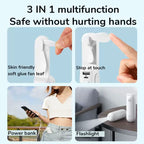 Foldable Rechargeable Mini Handheld Fan with Power Bank USB-C USB-A Ports and Wrist Strap