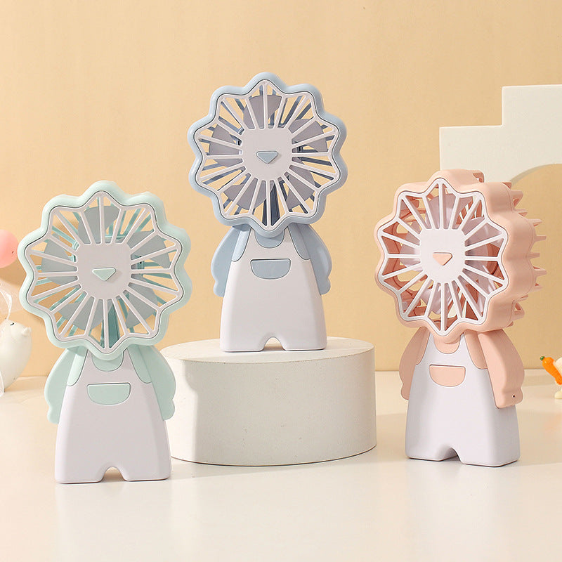 Portable Handheld Fan Animal Design Cute Lightweight Personal Cooling Fan