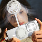 Clip-On Portable Cooling Fan Rechargeable Battery Lightweight Quiet Operation