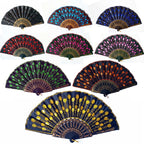 Handcrafted Ladies Fan with Exquisite Embroidery Lightweight Fabric Cooling Accessory