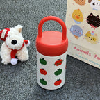 Insulated Ladies Drink Container With Leak-Proof Lid And Apple Design