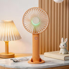 Portable Table Fan Battery Operated Compact Cordless with Multiple Speeds and LED Display