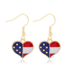 Women's Lightweight Star Earrings Enamel Flag Design Fishhook Closure Zinc Alloy