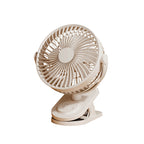 Portable Clip Fan USB Rechargeable 360-Degree Rotation Quiet Desk and Travel Fan