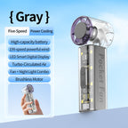 Portable High-Speed Mini Fan with LED Display and Night Light Compact Handheld Fan
