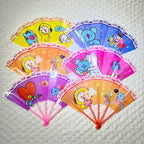 Ladies Handheld Fan Colored Compact Lightweight Cute Design
