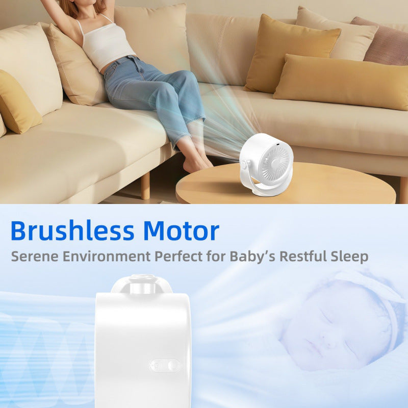 Whimsical Desktop Cooling Fan Quiet Portable Adjustable Angle Small Personal Fan
