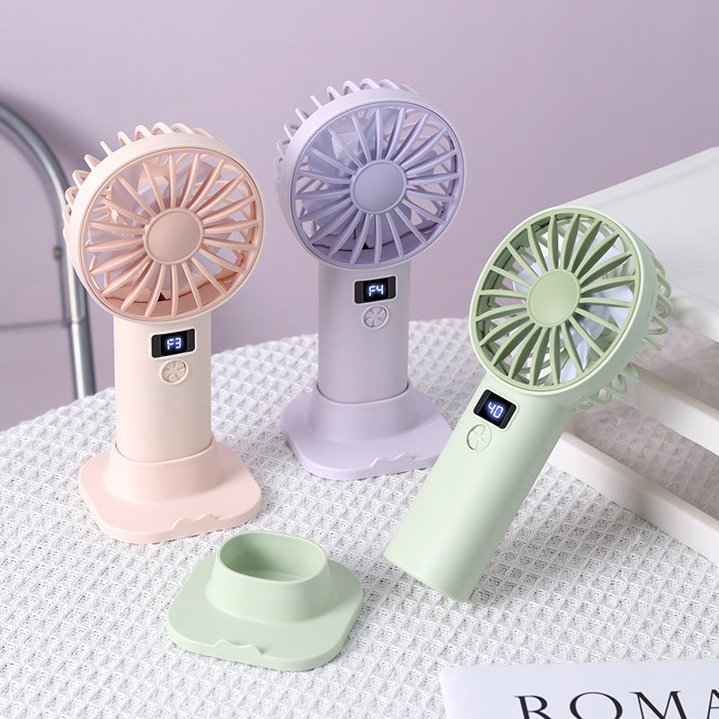 Portable Desk Fan Rechargeable Battery Compact Lightweight Adjustable Speed Quiet Operation