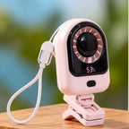 Portable Table Fan with LCD Display USB Charging Port Compact Lightweight for Home Office Travel