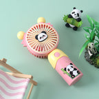 Portable Mini Fan USB Rechargeable Quiet Panda Design Compact Lightweight
