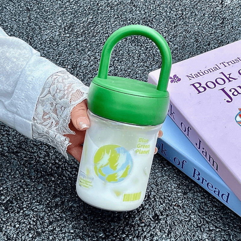 Eco-Friendly Water Bottle with Leak-Proof Seal and Carry Handle for Women
