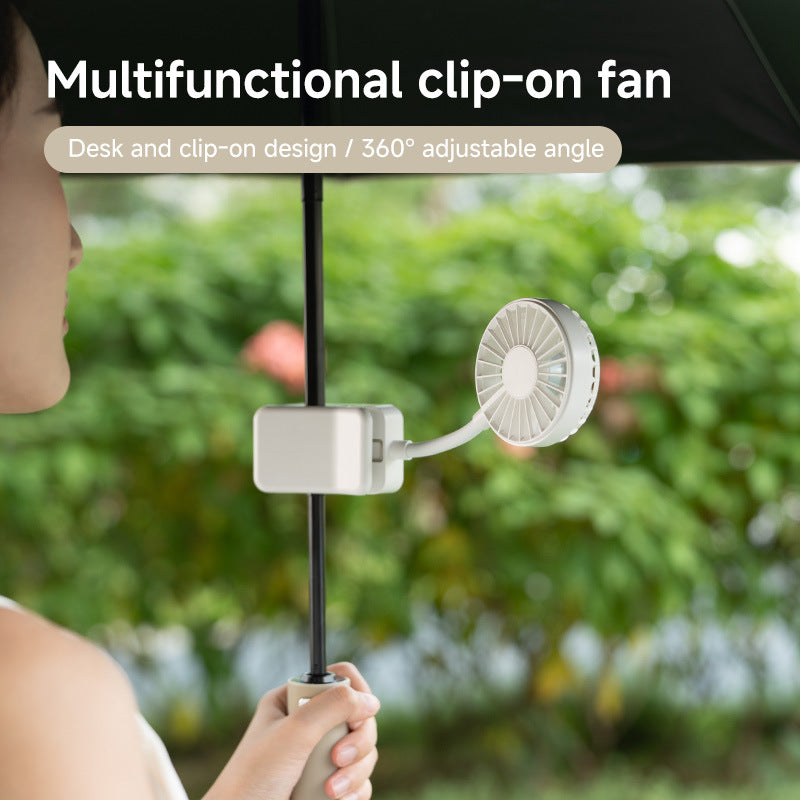 Portable USB Fan with Clamp Mount Lightweight Quiet Personal Cooling for Desk Car Office