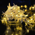 Outdoor Solar Dragonfly String Lights Waterproof Colorful LED Festival Party Decoration