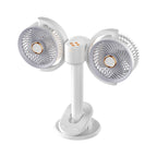 Tabletop Oscillating Fan with LED Light Quiet Adjustable Speed