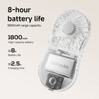 Portable Ladies Fan Compact Personal Cooling Fan with Mirror and Long Battery Life