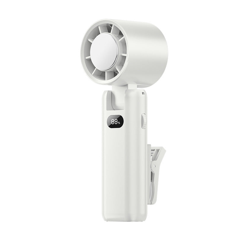Harrow Rechargeable Personal Handheld Cooling Fan Portable Lightweight with LED Battery Indicator and Clip