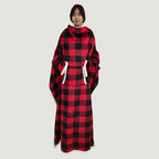 Brehn Oversized Poncho Blanket Ultra-Soft Microfiber Hooded Cozy Wearable Throw