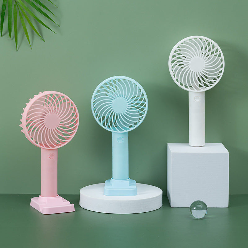 Portable Rechargeable USB Fan with Foldable Stand Compact Battery-Operated Desk and Hand Fan