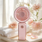 Portable Rechargeable Handheld Cooling Fan Lightweight Quiet Personal Fan