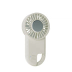 Portable Handheld Cooling Fan with Mirror Rechargeable Battery Adjustable Speeds Compact Lightweight