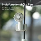Portable Clip-On Fan Compact Lightweight Adjustable Angle Cooling Breeze