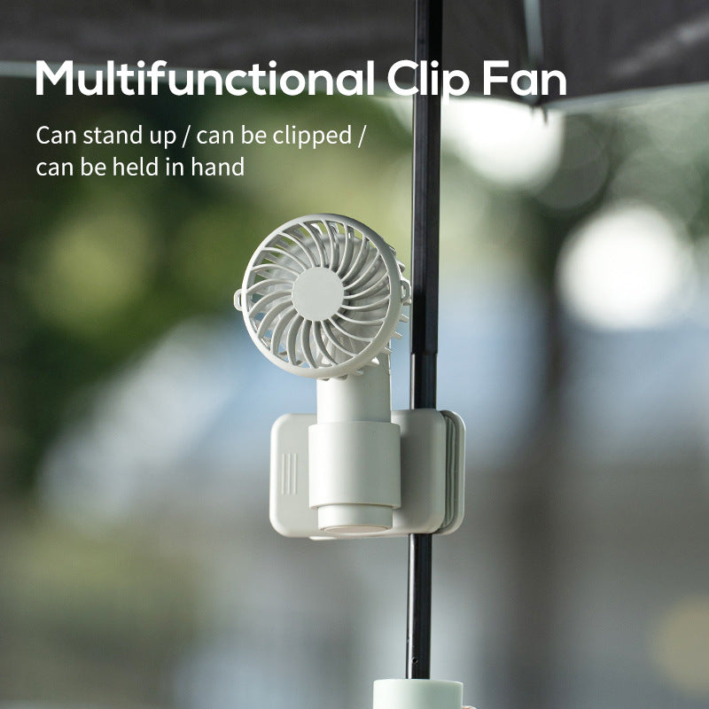 Portable Clip-On Fan Compact Lightweight Adjustable Angle Cooling Breeze