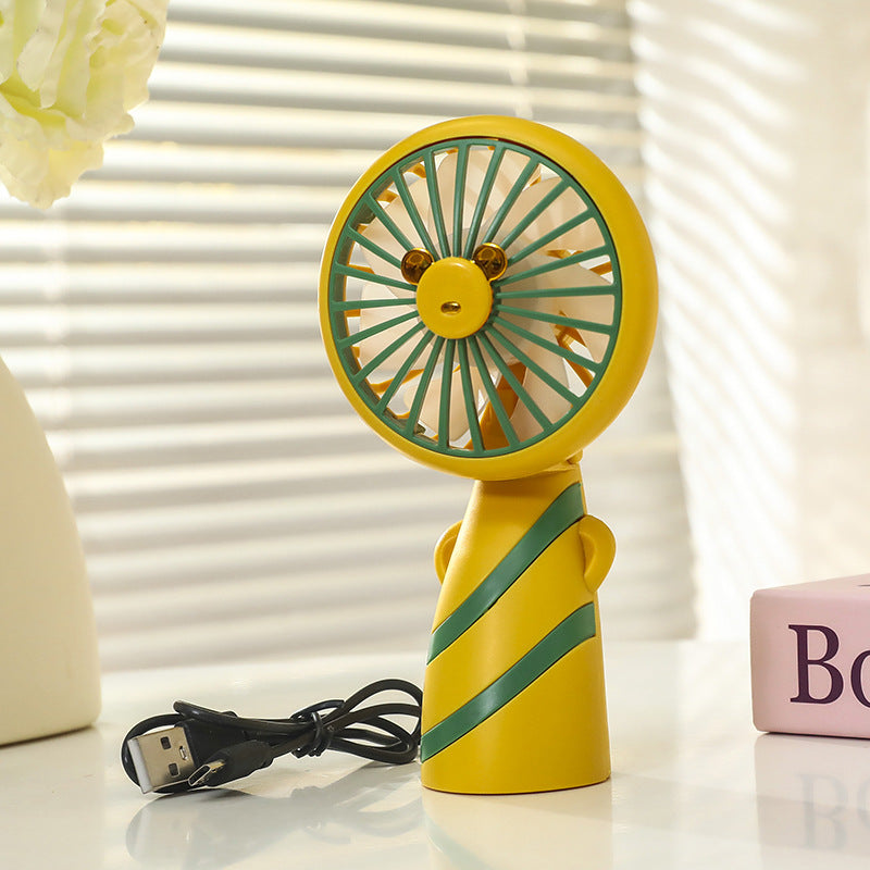 Women Portable USB Hand Fan Lightweight Compact Cute Design Quiet Operation