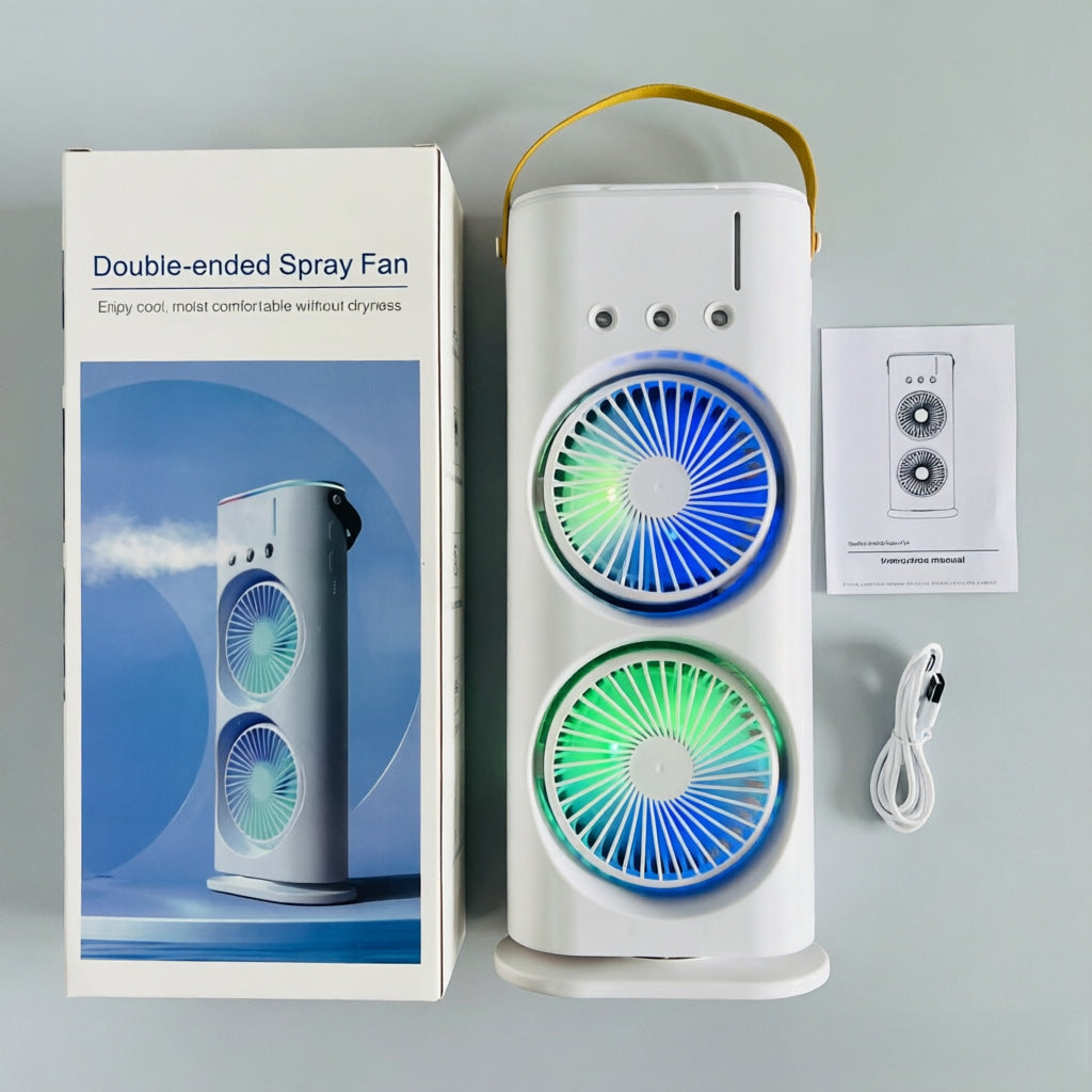 Air Purifying Fan with HEPA Filter and Dual Ventilation Portable Cooling Fan