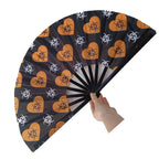 Women's Colorful Folding Fan with Sturdy Plastic Ribs 64cm Lightweight Portable