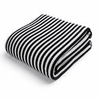 Brehn Ladies Fleece Blanket Soft Warm Lightweight Striped Design Machine Washable