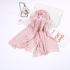 Ladies Scarf Houndstooth Pattern Soft Breathable Fabric Elegant Accessory