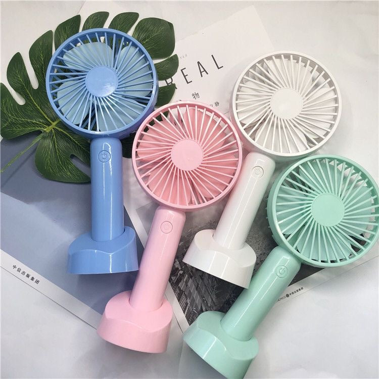 Portable Women's Hand Fan Harrow Compact Quiet with Multiple Speeds and Long Battery Life