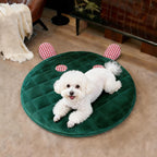 Harrow Women's Plush Seat Cushion with Non-Slip Base and Playful Checkered Ears