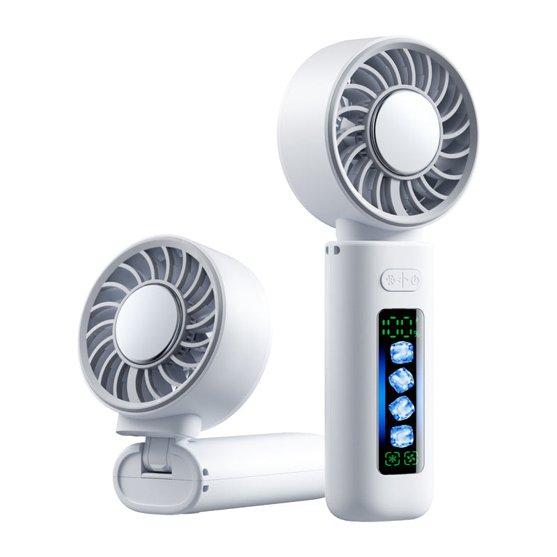 Women's Portable USB Mini Fan with LED Display and Three Speed Settings