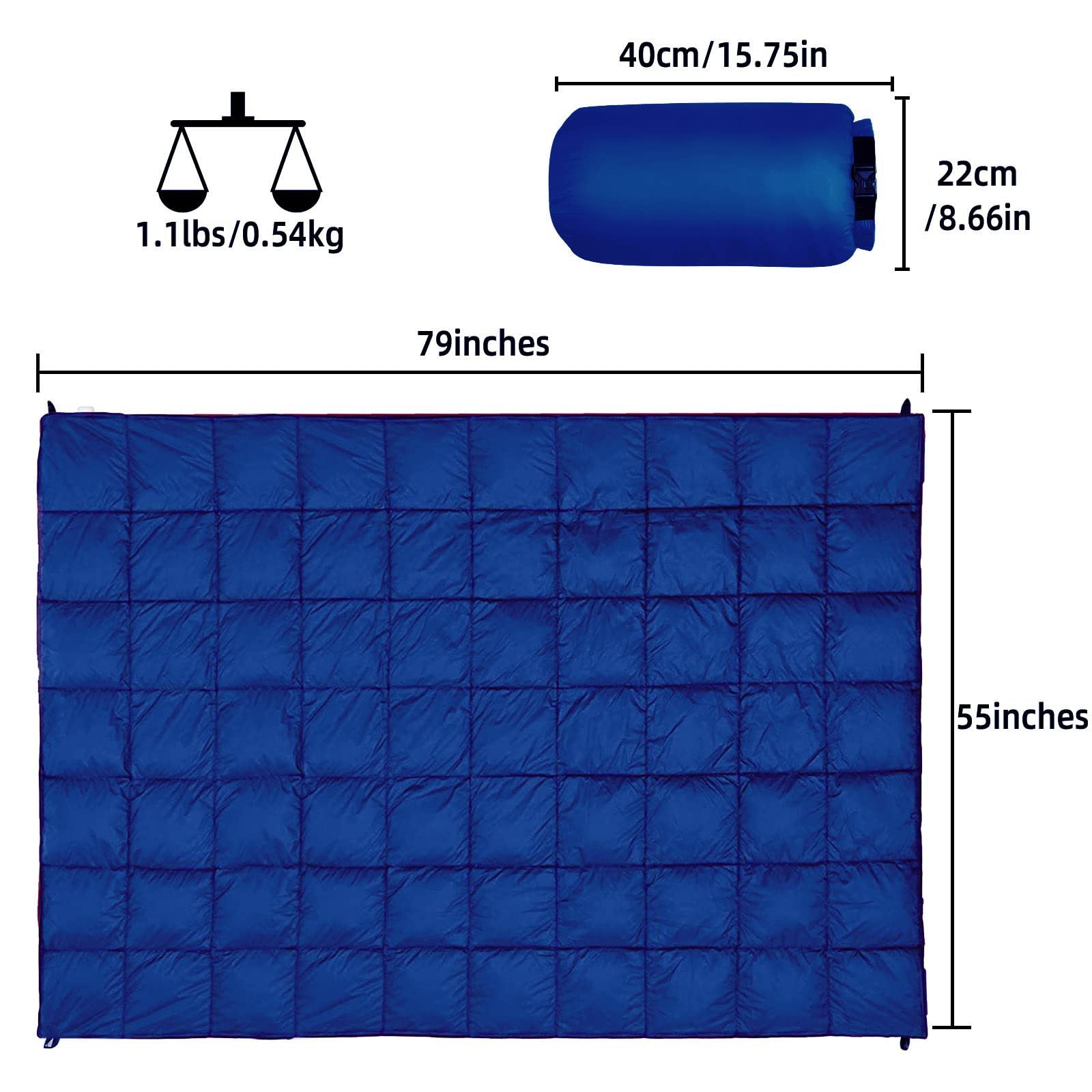 Unisex Portable Wearable Blanket with Compression Design for Outdoor and Home Use