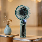 Portable USB Handheld Fan with Ergonomic Grip Lightweight Compact Personal Cooling Fan