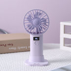 Portable Desk Fan Rechargeable Battery Compact Lightweight Adjustable Speed Quiet Operation